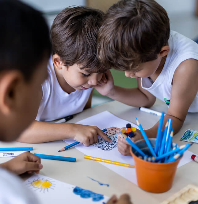 Alunos do Ensino Infantil em Sala de Aula